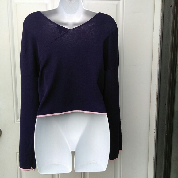 Top Shop Bell Sleeve Crop Sweater - Picture 3 of 6